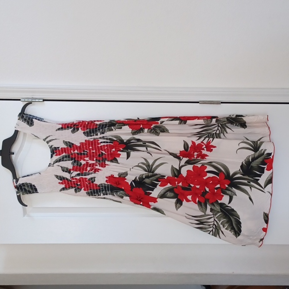 Hawaiian Smocked Top Midi Dress!